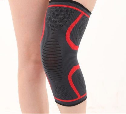 Red knee brace